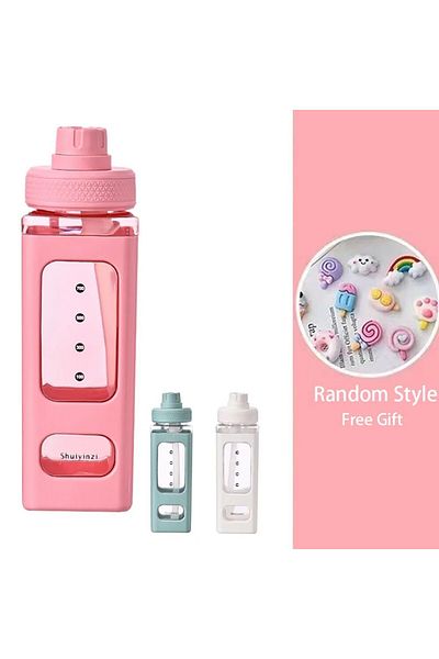 Choice 700ml Kawaii Water Bottle For Girls,cute Kids Water Bottles With Straw 3d Sticker Drinking Bottle...