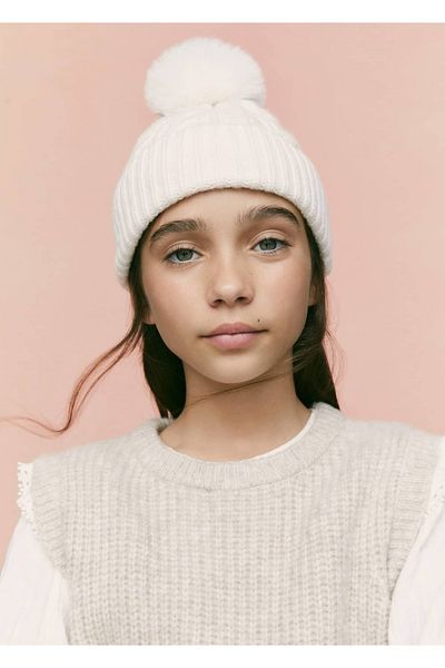 MANGO Kids Baskenmütze mit Haargeflecht