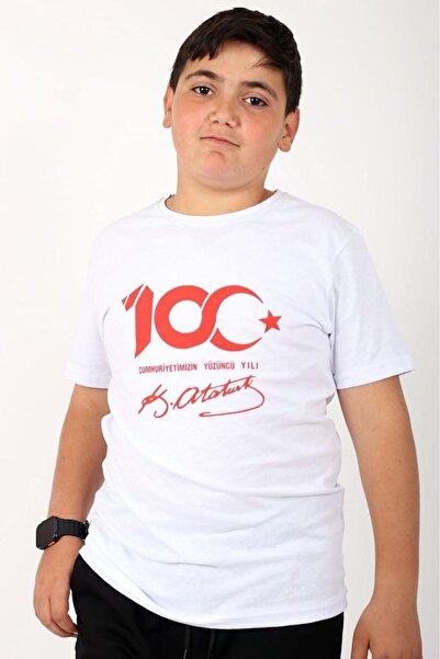 Çiggo Kids Special Ataturk Signature Printed Cotton Unisex (girls-boys) Children's T-shirt/t-shirt 5-13 Years