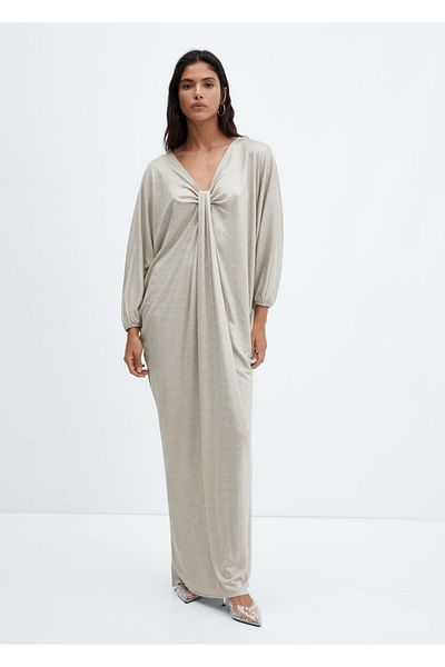 MANGO Woman Rochie drapeată lurex