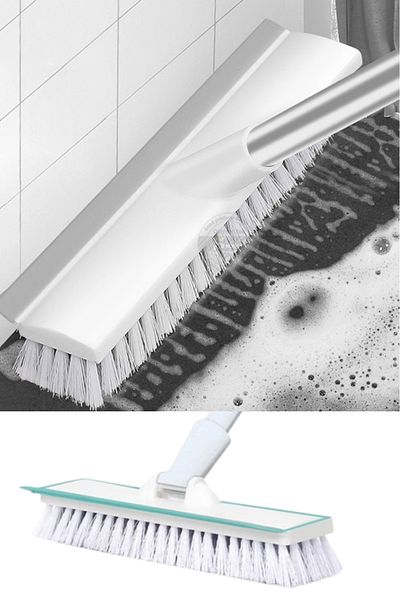 geula LİMPEZA Long Handle Magic Broom Floor Mop Bathroom Wiper Hard Bristle Window Squeegee