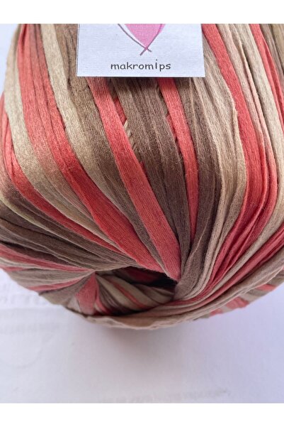 Makromİps PREMİUM MİX SOFT RAFFİA İP 50 gr 65 m YUMUŞAK MULTİ ÇOK RENKLİ DOĞAL EBRULİ RAFYA ÇANTA İPİ KAĞIT
