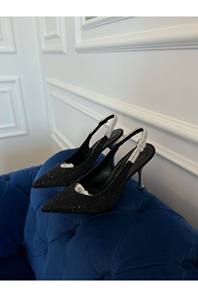 M&B ΓΥΝΑΙΚΕΙΟ ΤΑΚΟΥΝΙ SATIN STONE DETALET 8 cm ύψος τακουνιού από 36 42 αρ.