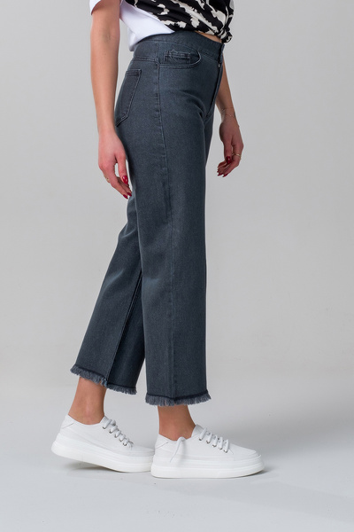 Bold & Young Γυναικείο τζιν παντελόνι με φαρδύ πόδι με πέντε τσέπες