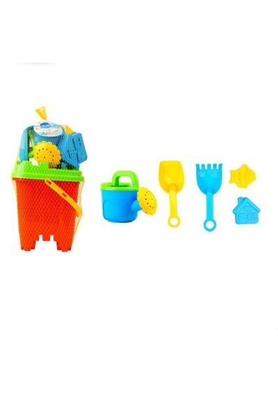 faial XL Large Size Beach Sea Bucket Castle Play Set 6 Pieces Luxury Bucket Set
