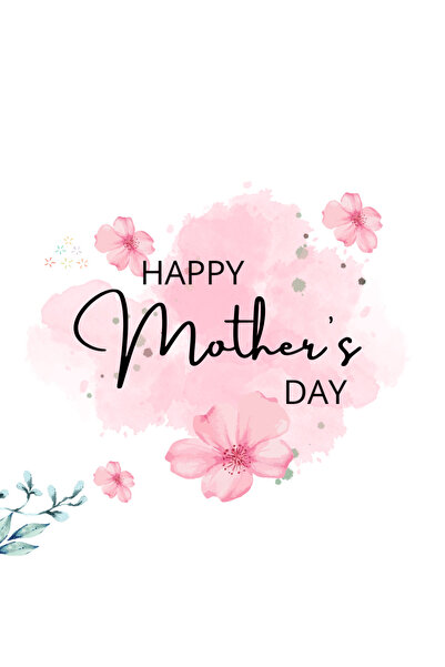 YAPIŞKAN STORE 24 Adet Happy Mother's Day Sticker Kurumsal Firma,küçük Işletmeler Için Etiket 4x4cm Mat Beyaz Kağıt