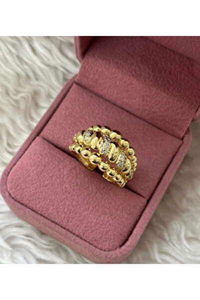stainless steell Çelik Gold Ayarlanabilir Yüzük