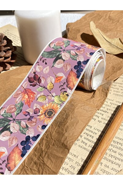 Hume Craft Sonbahar Temalı Washi Tape Washi Bant Bullet Journal Sticker / Def...