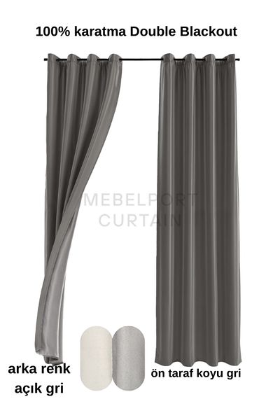 MebelPort Curtain 100% Bird Eye Stitched Double Blackout - Two Wings