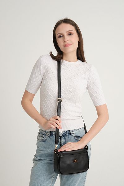 mossi Black Cross Strap Women's Bag