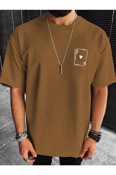 Deocept Κούπα A / J Printed Oversize Ανδρικό T-shirt Casual Boyfirend