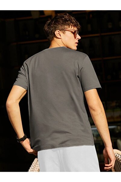 Deocept Smoked Oversize T-shirt Delicate Printed