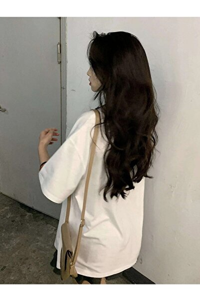 Deocept Λευκό μπλουζάκι Oversize Go Cıvfilet Printed