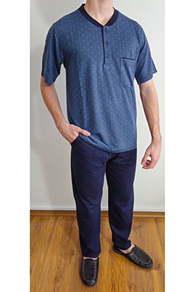 Desenli Kısa Kol Pijama Takımı