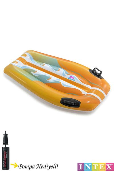 hediyecik İntex Patterned Pool and Sea Surfing Mattress - Inflatable Holder, 112x62 Cm