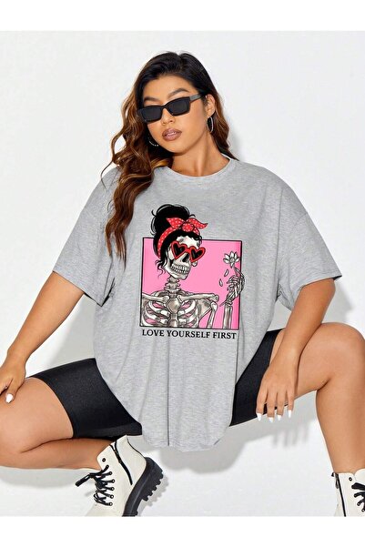 Deocept Люби себе перш за все Баскіль Оверсайз футболка Салас Бойфренд