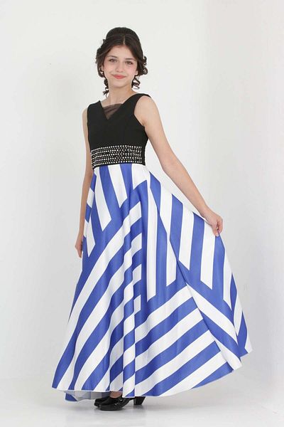 Jannock Rochie de seara pentru fete, lungi, din tafta, design special