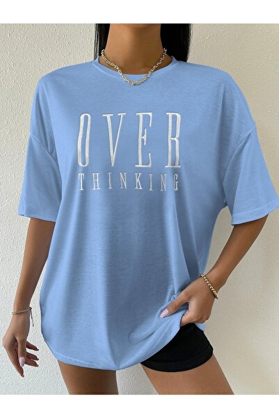 Deocept Over Thinning Printed Women Salas Oversize Salas T-shirt Boyfriend