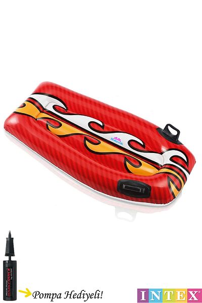 hediyecik İntex Patterned Pool and Sea Surfing Mattress - Inflatable Holder, 112x62 Cm