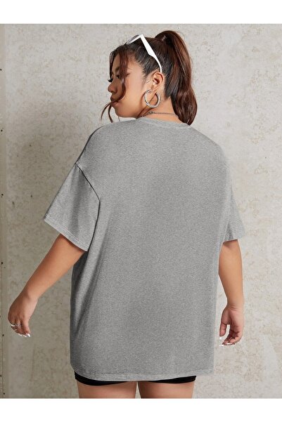 Deocept Be You Принт Сірий Oversize T-shirt Стиль Boyfirend