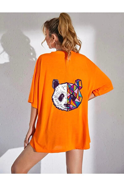 oneagılyazı Colorful Panda Printed Unisex T-shirt