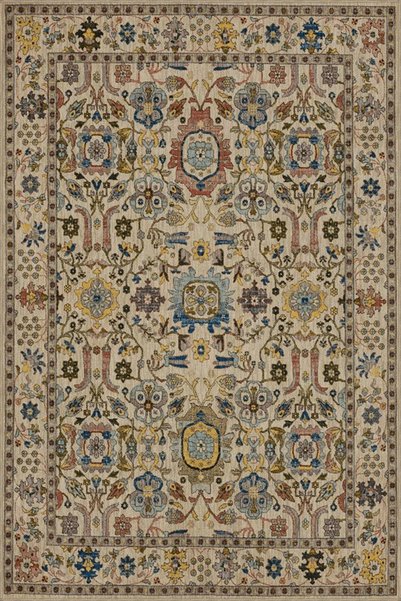 Rugs Modern Halı البيج تحت عنوان متعدد الألوان عزر العرقية نمط الأزهار خمر ال...