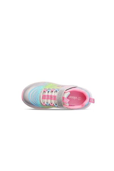 Vicco Maggie Girl's Colorful Velcro Lighted Casual Sneakers 346.P24Y.111