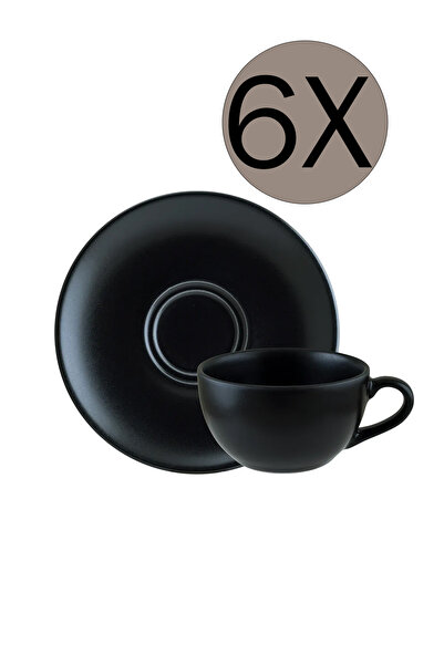Bonna Porselen Notte Rita Kahve Fincanı 250 Cc Ve Tabağı 16 Cm Notgrm04ct Notrıt04cpf 6'lı Takım