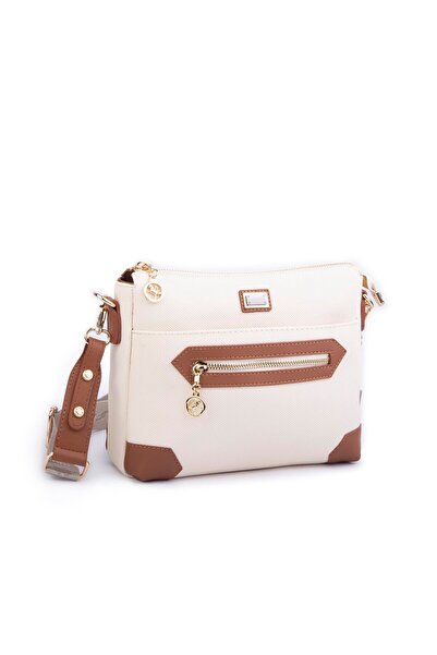 bundle island Geantă de damă Messenger Crossbody Cream Tan Lacst (lățime 25 c...