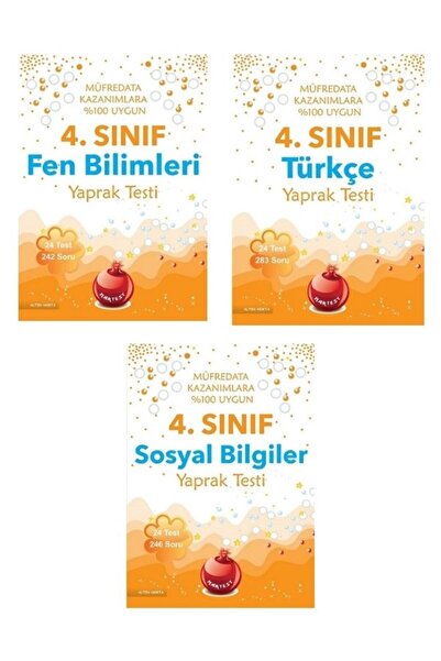 Nartest Yayınları 4.Sınıf Fen Bilimleri, Türkçe ve Sosyal Test (3 Kitap)