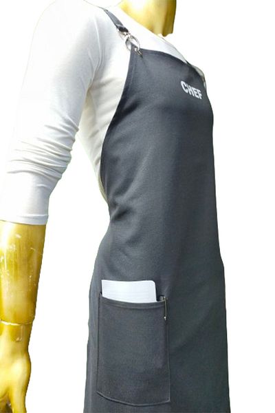 Mutfakta Moda Special Kitchen Cook Apron / Special Water and Stain Resistant Fabric Professional Master Chef Apron Anthracite
