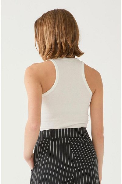 DryMod Body de atlet crop cu striată, cu șalter - Camolă imprimată
