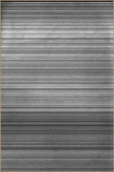Rugs Modern Halı Plain Striped Patterned Woven Base Carpet in Gray Tones 4202