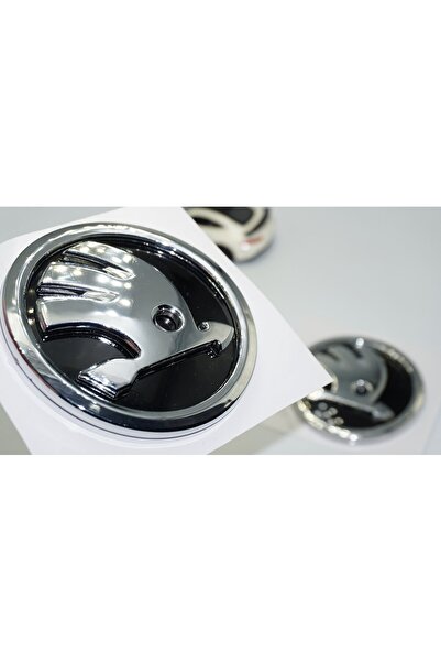 DK Tuning Skoda Ön Kaput Bagaj 9cm 8cm Yeni Nesil Logo Amblem Seti