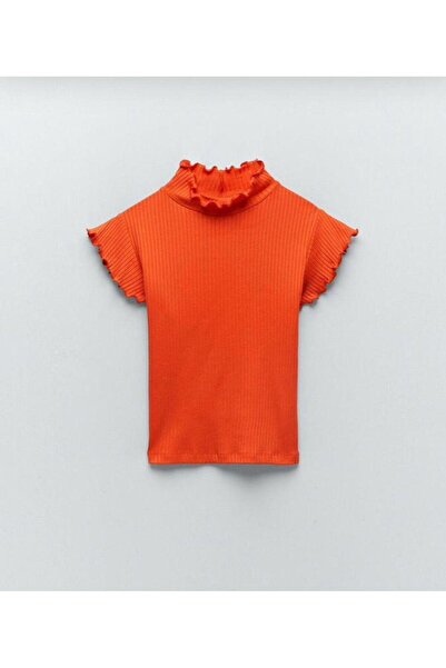 Modahiro Помаранчева блуза з фігурним кроєм - Moda Hiro MDH10036