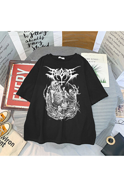 GALASHOP Punk Dark Grunge Gothic Skull T-shirt mod70