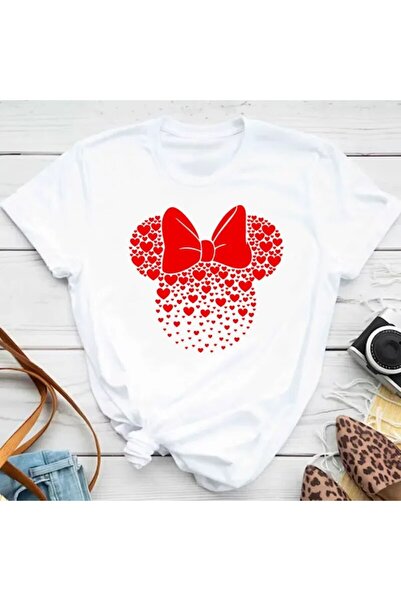 GALASHOP تي شيرت للجنسين بطبعة M.mouse Minnie موديل 72
