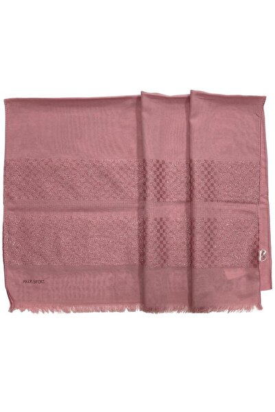 Aker شال رياضي مخطط باللون الوردي اللامع 1045brl-991