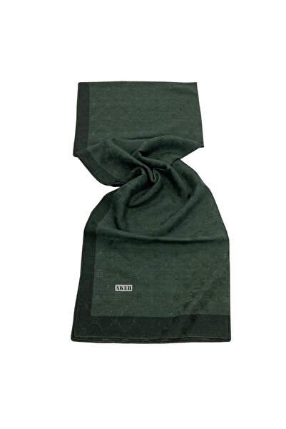 Aker Koza Şal Çam Yeşili Monogram Desenli 1050800-951