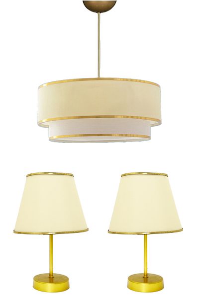 BBY HOME & DESIGN CHANDELIER, LAMP SHADE, COMMIDINE SET VİEJO MODEL