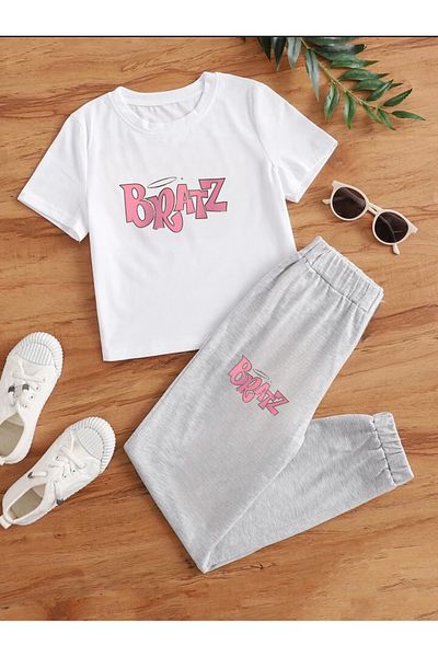 Serays moda Bratz printed girl's tracksuit