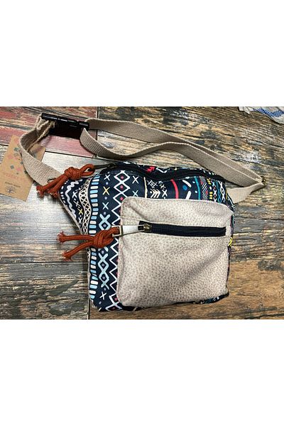Street Bag Rez Ethnic Authentic Bohemian Waist Bag Daily Travel Usable Large Volume White Color