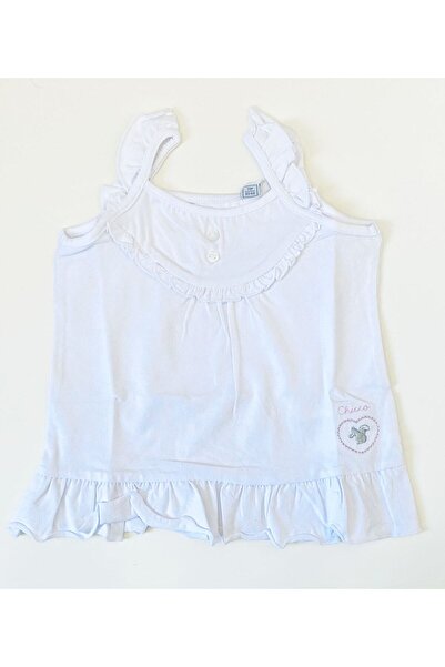 Chicco Kız Bebek Askılı Penye Bluz