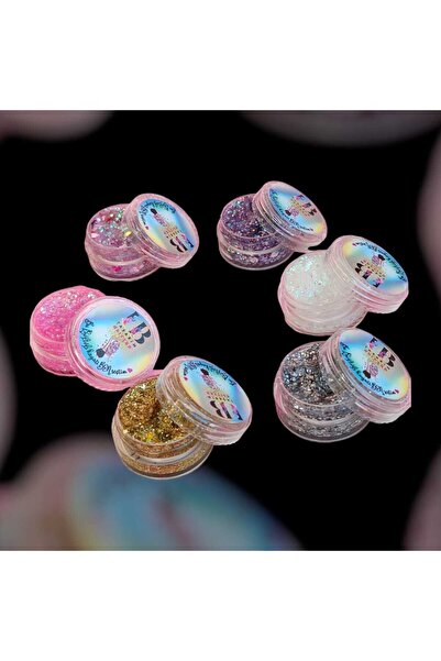 Serashine Glitter Far Simli Jel Kremsi Yüz Ve Vücut 6 Li Set Parlak Glitter