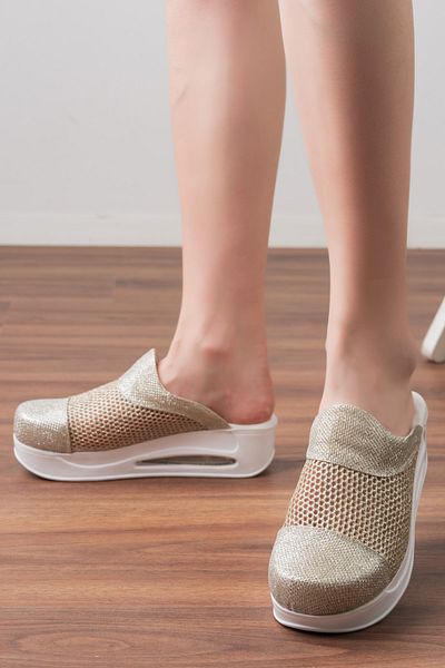 BLUMSABOTERLİK Papuci ortopedici completi pentru femei Dora Mesh Air Max Sole Sabo cu design special (sănătate)