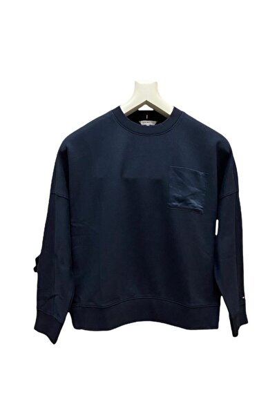 Tommy Hilfiger Organıc Cotton Woman Sweatshırt On Pocket