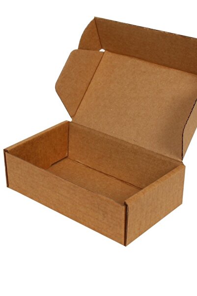 Kolicim 12x8x6,5cm Kutu - Kilitli Kutu - 0,2 Desi Kutu - Kraft - 10 Adet