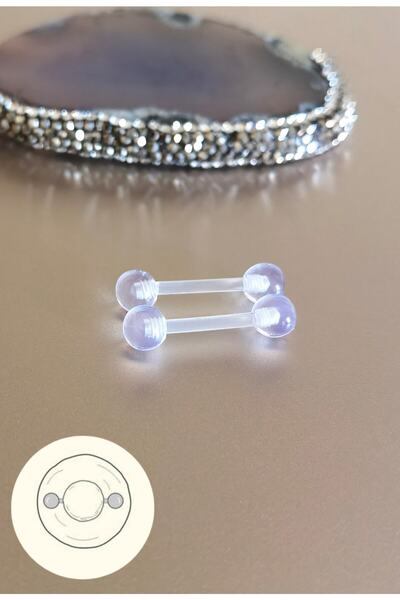 Bylin Bioplastik Anti Alerjik Nipple Piercing /memeucu Piercing(Bar Kalınlığı...