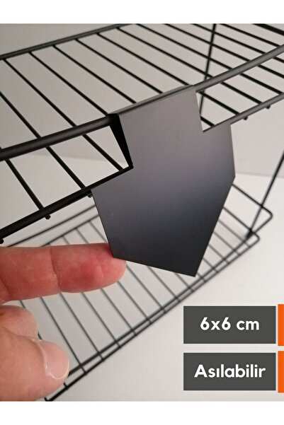 Şeffaf Etiket 10 komada brisivih crnih etiketa (6x6 cm) za staklo, zidne, vis...