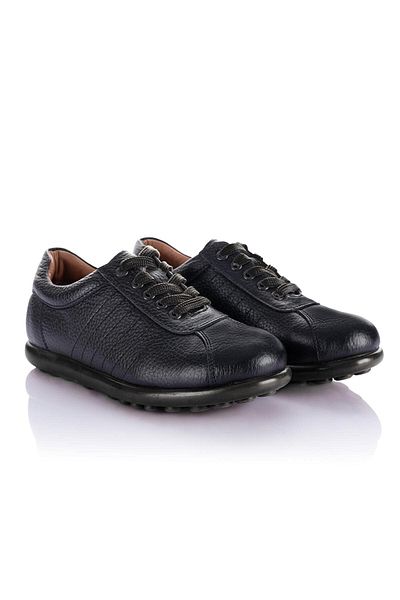 Getcho Lovisa Women's Genuine Leather Black Casual Shoes